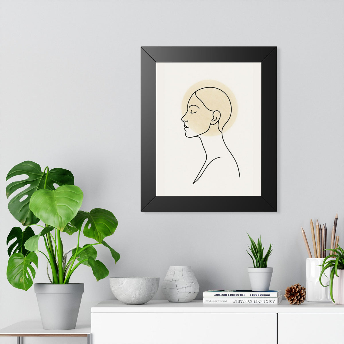 Minimalist Line Art Framed Poster | Serenity Decor | Modern Wall Art | Gift for Her