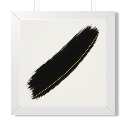 Black & Gold Minimalist Framed Print