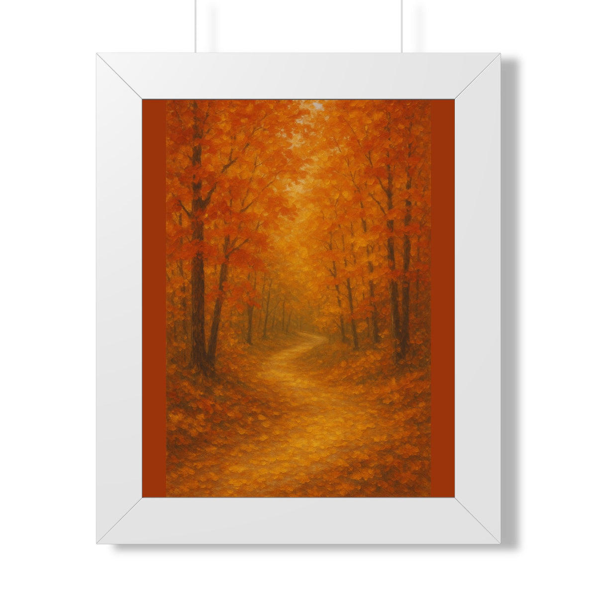 Autumn Path Framed Vertical Poster| Fall Wall Art| Seasonal Decor| Nature Print| Cozy Home Decoration