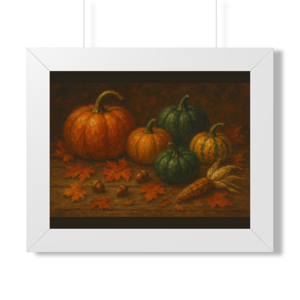 Autumn Harvest Framed Poster - Fall Decorations | Thanksgiving Wall Art | Pumpkin Decor | Seasonal Home Accent | Cozy Vibes