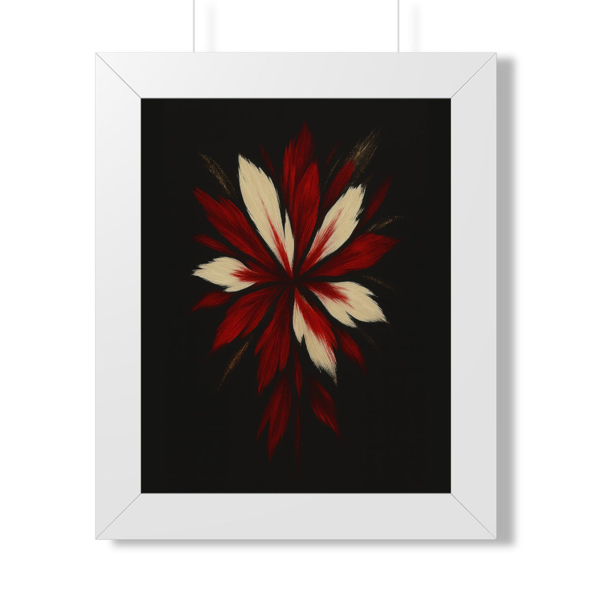 Elegant Floral Framed Vertical Poster