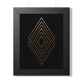 Vertical Poster - Silver and Gold Geometric Diamonds