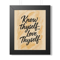Vertical Poster - 'Know Thyself Love Thyself' Beige Background