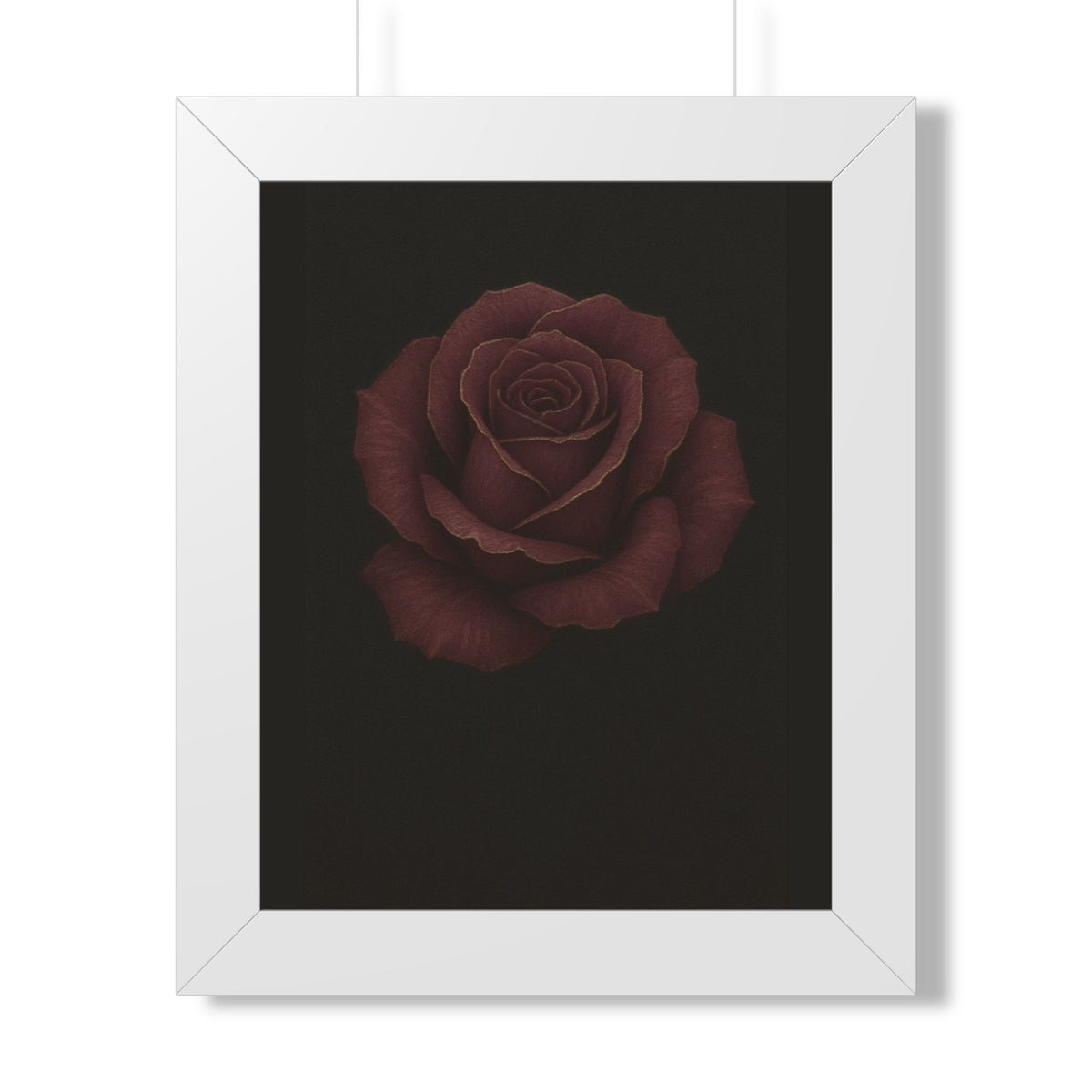 Elegant Rose Framed Vertical Poster, Wall Art