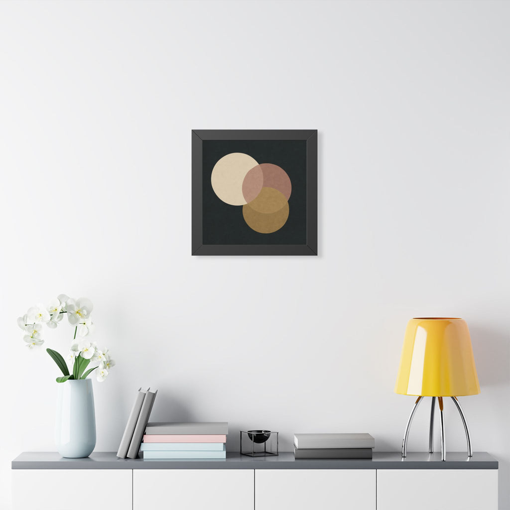 Modern Abstract Framed Poster, Minimalist Wall Art, Boho Decor, Geometric Prints, Home Gallery Display