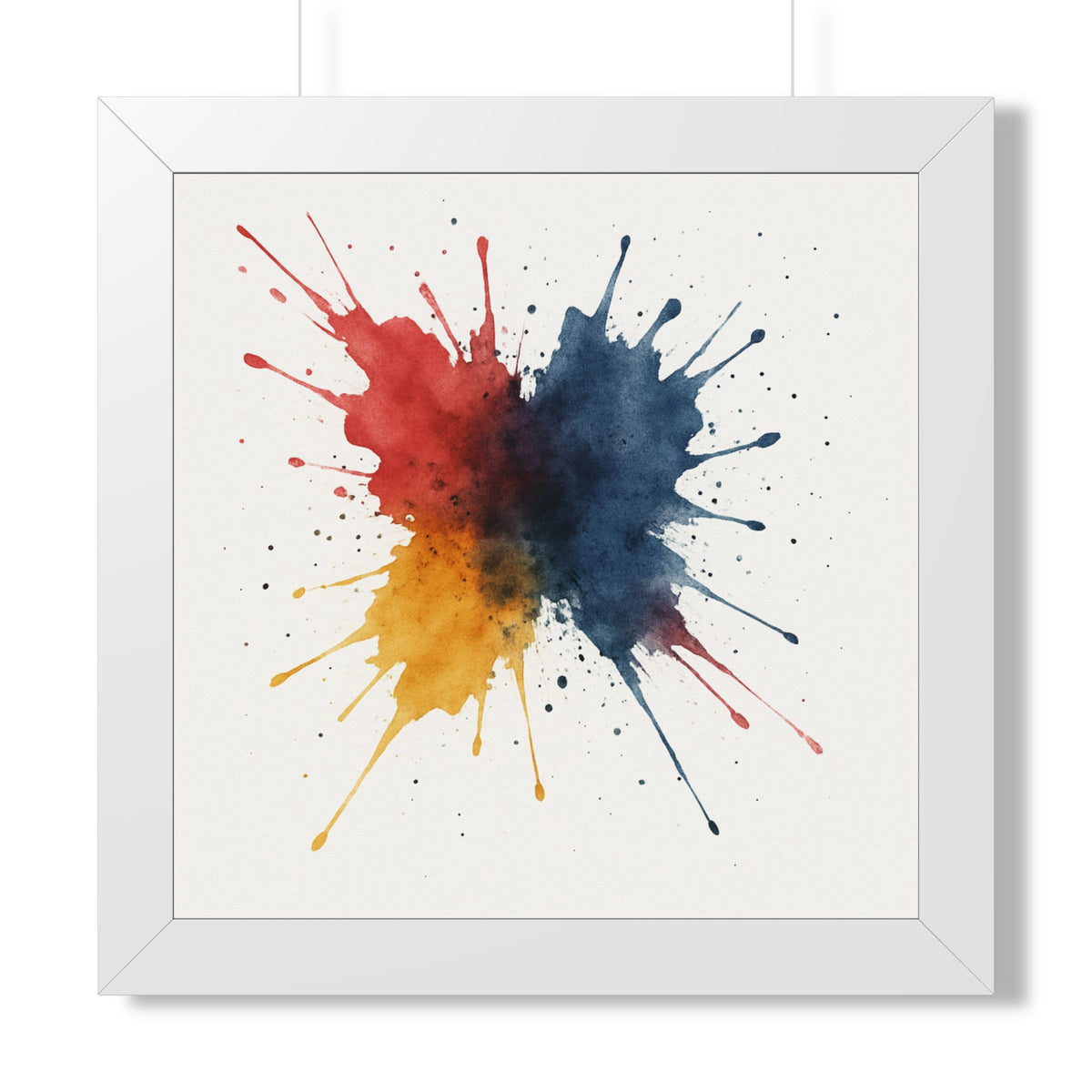 Vibrant Framed Vertical Poster| Abstract Wall Art| Color Splash Decor