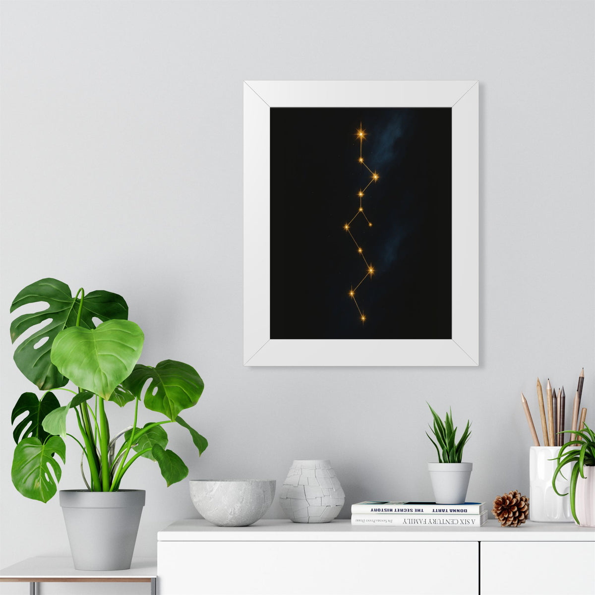 Abstract Celestial Wall Art, Starry Decor