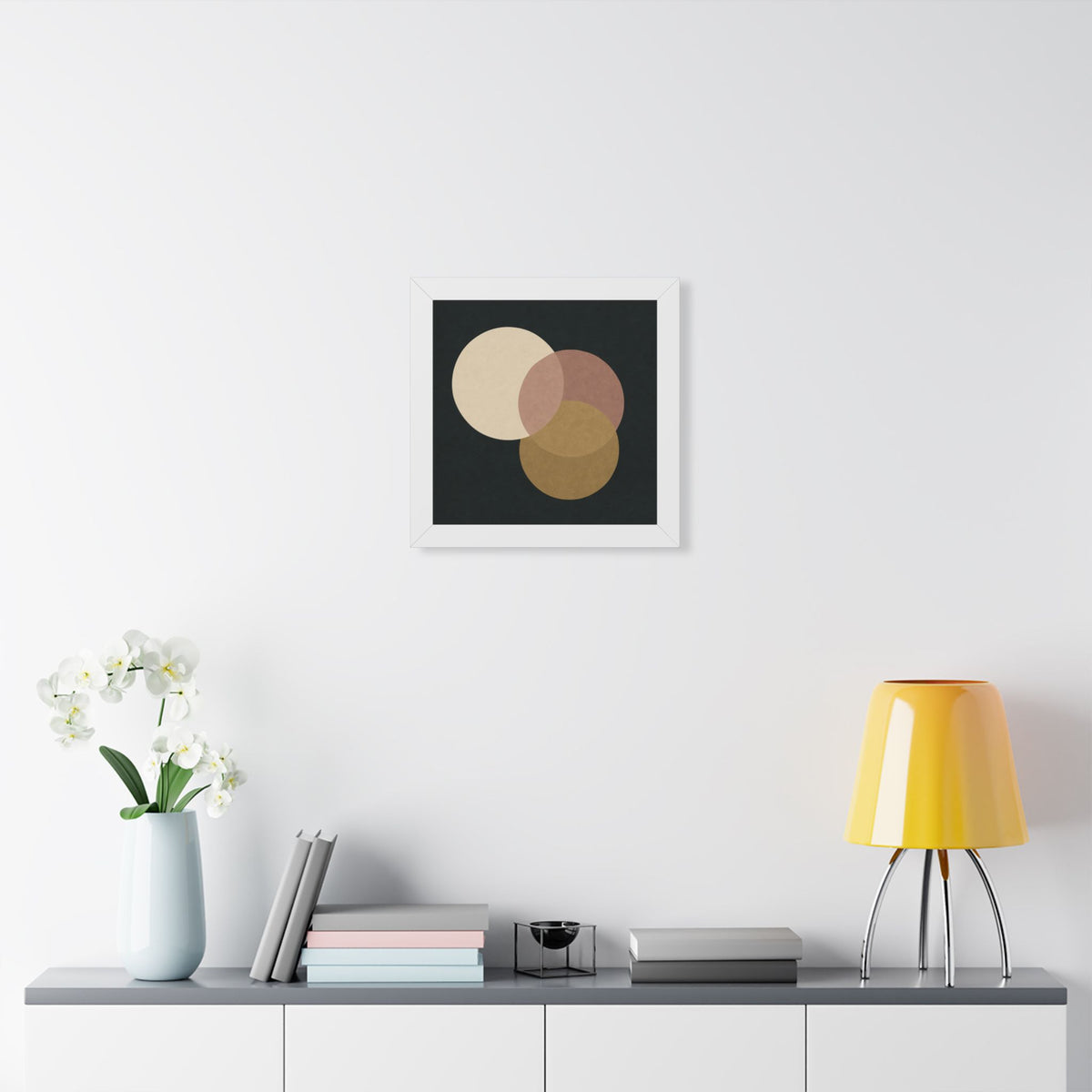 Modern Abstract Framed Poster, Minimalist Wall Art, Boho Decor, Geometric Prints, Home Gallery Display