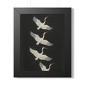 Elegant Crane Framed Vertical Poster