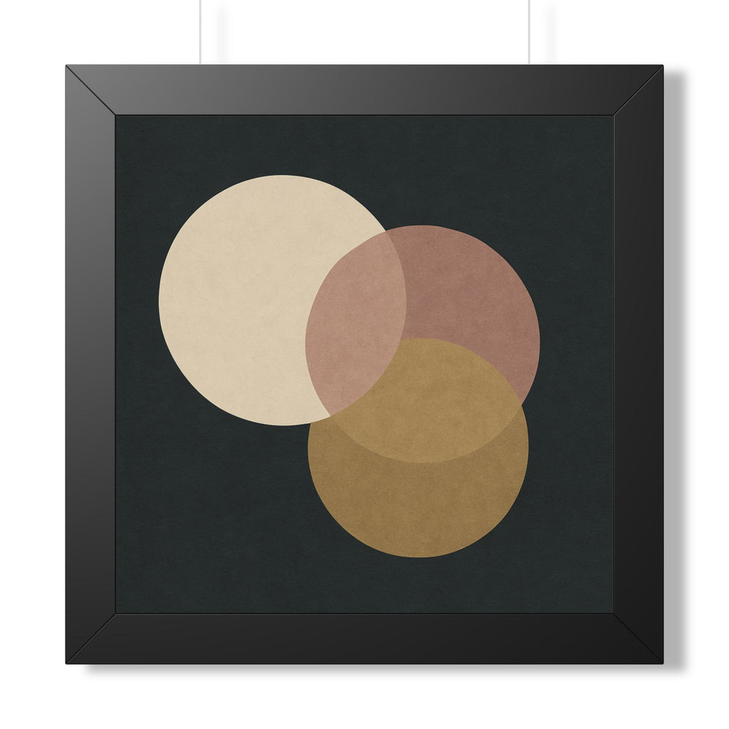 Modern Abstract Framed Poster, Minimalist Wall Art, Boho Decor, Geometric Prints, Home Gallery Display