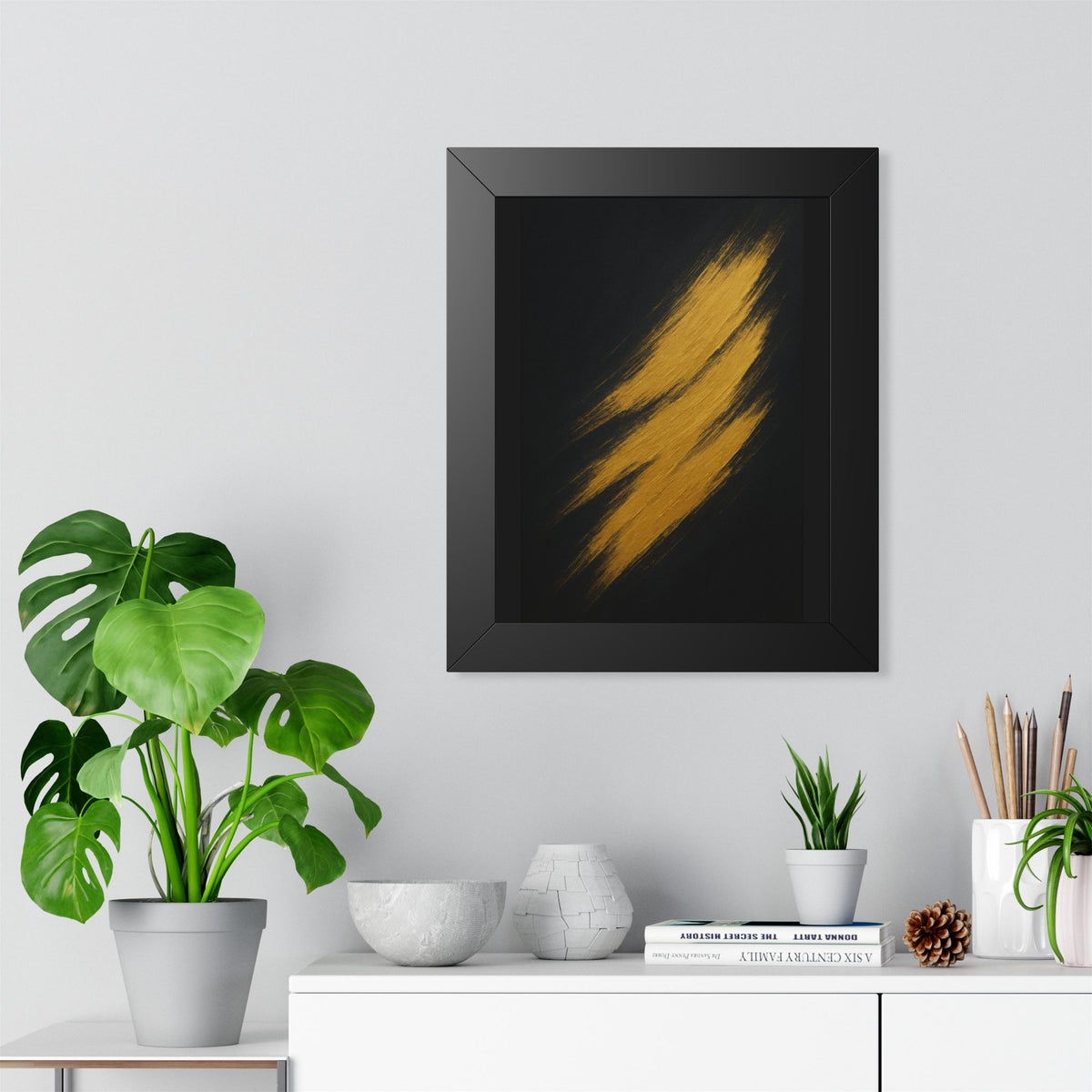 Modern Minimalist Framed Vertical Poster, Abstract Art Print