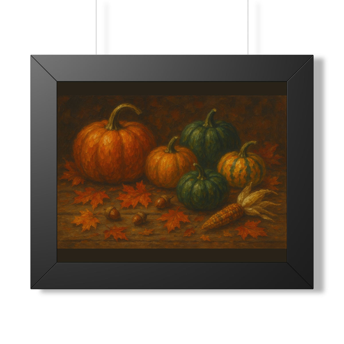 Autumn Harvest Framed Poster - Fall Decorations | Thanksgiving Wall Art | Pumpkin Decor | Seasonal Home Accent | Cozy Vibes
