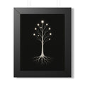 Vertical Poster - Ethereal Tree on Black Background