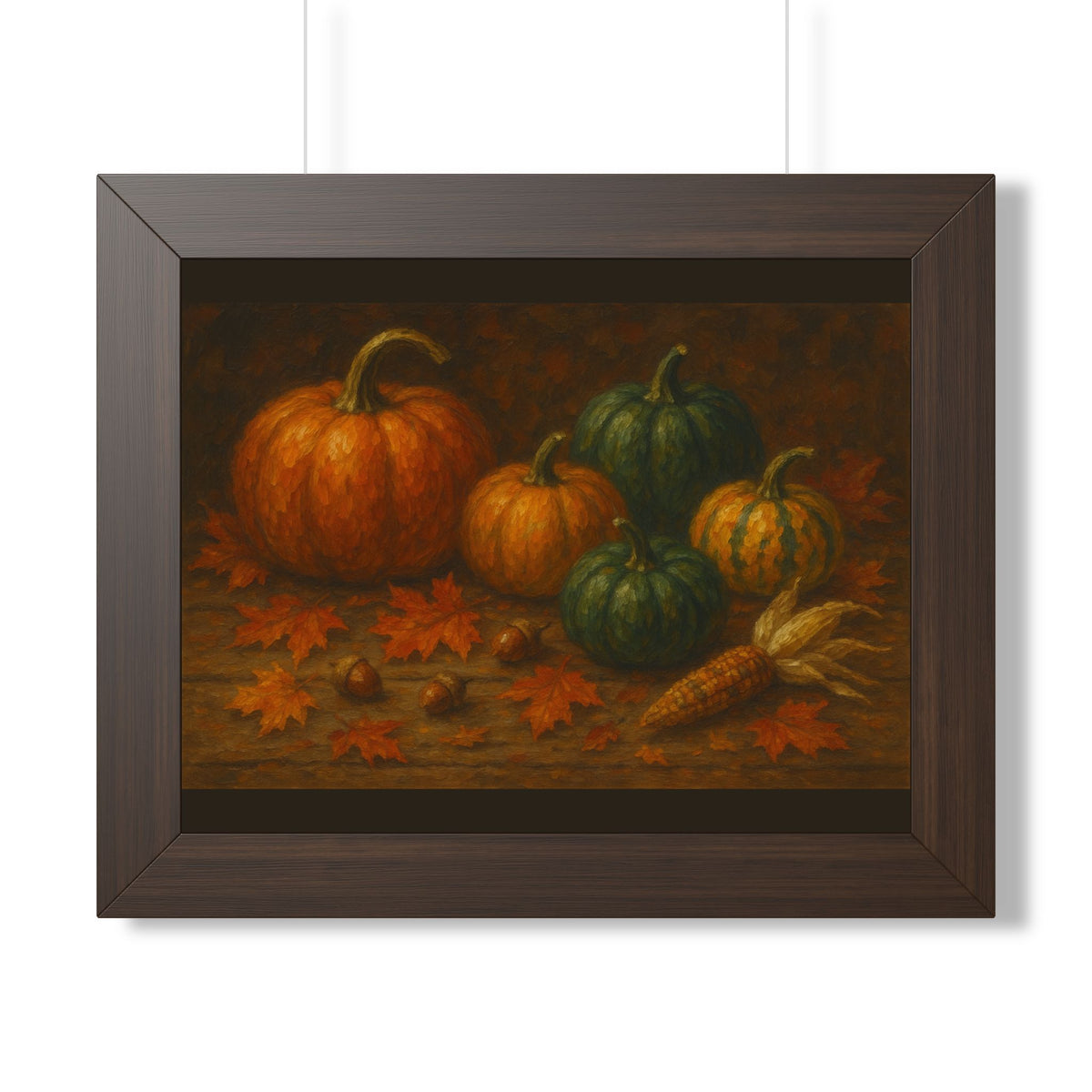Autumn Harvest Framed Poster - Fall Decorations | Thanksgiving Wall Art | Pumpkin Decor | Seasonal Home Accent | Cozy Vibes