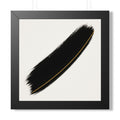 Minimalist Framed Vertical Poster, Black and Gold Wall Art, Modern