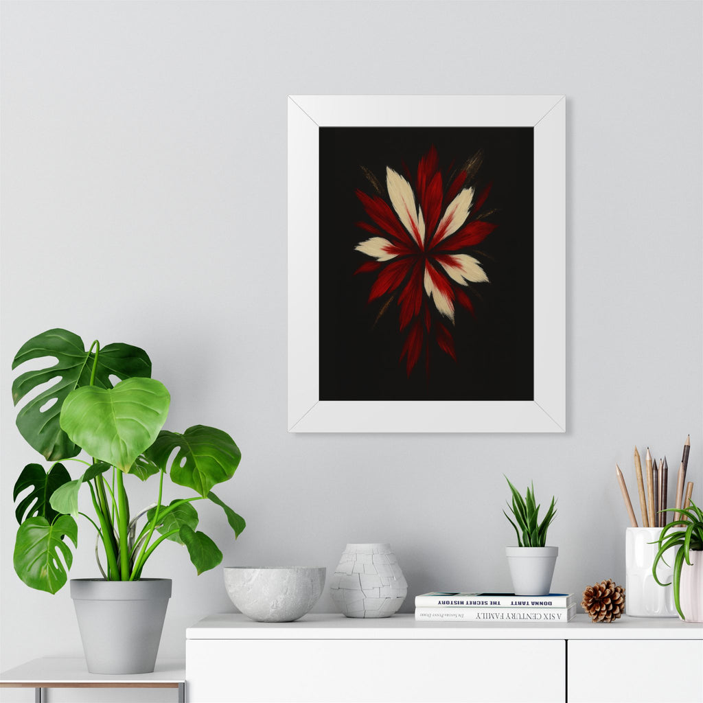 Elegant Floral Framed Vertical Poster