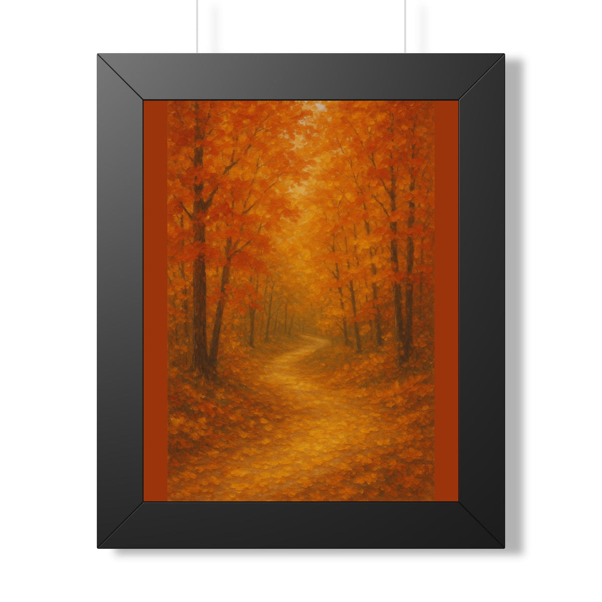 Autumn Path Framed Vertical Poster| Fall Wall Art| Seasonal Decor| Nature Print| Cozy Home Decoration