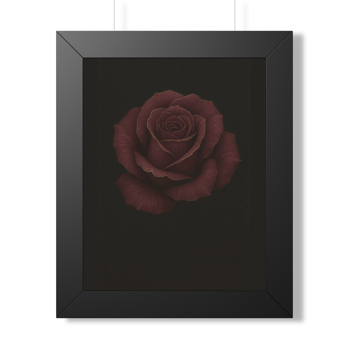Elegant Rose Framed Vertical Poster, Wall Art